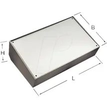 TEKO 362.8 Pult-Gehäuse (A x B x C x D x E) 160 x 95 x 45 x 60 x 39 mm Kunststoff Blau, Grau, Silber 1 St.