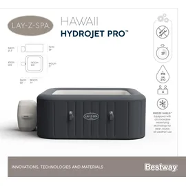 BESTWAY Lay-Z-Spa Hawaii HydroJet Pro 180 x 180 x 71 cm