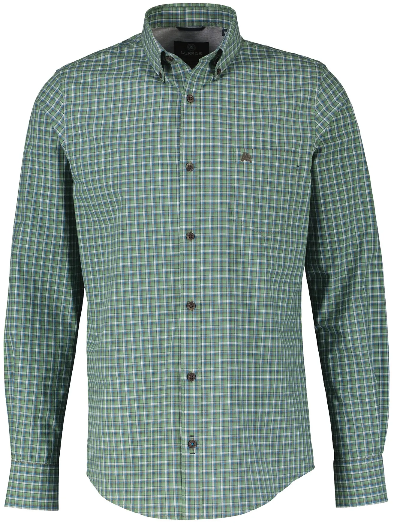 LERROS Langarmhemd »LERROS Langarmhemd, kariert« Lerros SAGE GREEN 6XL