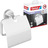 Tesa Moon Toilettenpapierhalter mit Deckel, inkl. Klebelösung edelstahl (40620-00000-00)