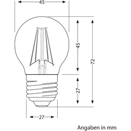 ledscom.de E27 LED Leuchtmittel, G45, warmweiß (2700 K), 4 W, 477lm, gefrostet