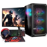 Memory PC Gamer-PC, Ryzen 5 5500 6X 3.60GHz, 16 GB DDR4, 1000 GB SSD M.2, RTX 3060 12GB, Win 11 Pro 64bit + 24 Zoll + Ultron Hawk Gaming Kit 4in1 Set