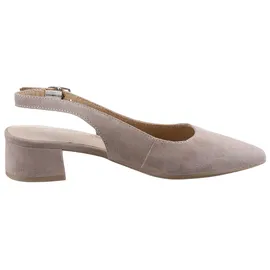TAMARIS Damen Sling Pump mit Blockabsatz Leder, beige, 40 EU