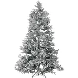 Beliani Weihnachtsbaum 240 cm Weiß Bassie