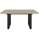 Mäusbacher Esstisch, Esstisch ausziehbar auf 210 cm, eckige Tischform, Gestell U-Form braun|schwarz