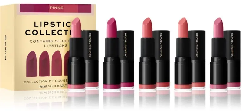Revolution PRO Lipstick Collection Lippenstift-Set Farbton Pinks 5 St.