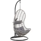 Beliani Hängesessel grau Kunststoff, 80x199x97 cm Gartenmöbel, Hängesessel
