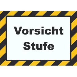 Vorsicht Stufe Schild A3 (297x420mm)