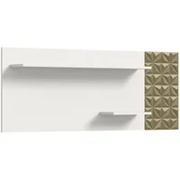Inn.furn Wandboard weiß Gold 140 cm mit 3D-Struktur Relief