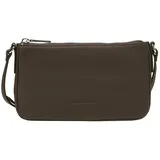 Marc O'Polo Leder Umhängetasche Fuana Crossbody Bag Dark Earth dunkelbraun - XS