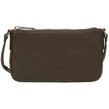 Marc O'Polo Leder Umhängetasche Fuana Crossbody Bag Dark Earth dunkelbraun - XS