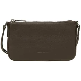Marc O'Polo Leder Umhängetasche Fuana Crossbody Bag Dark Earth dunkelbraun - XS