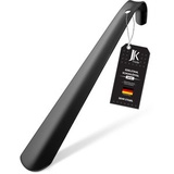 JK-Trade Schuhlöffel aus Edelstahl, schwarz, 2mm Materialstärke, Länge: 29cm