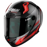 Nolan X-804 RS Ultra Carbon Hot Lap Helm, schwarz-grau-rot, Größe 2XL