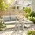 Outsunny Garten-Lounge-Set 3-tlg. hellgrau