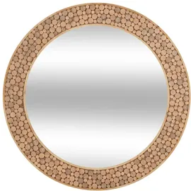 Atmosphera - Wandspiegel ANOKI d 99 cm Eukalyptus - Braun