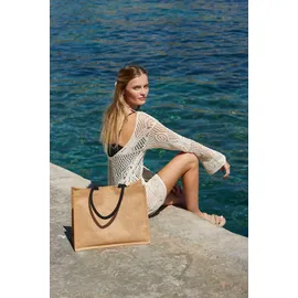 Westford Mill Jute Shopper Classic Schwarz 42 x 33 x 19 cm