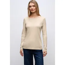 STREET ONE Langarmshirt Style Lanea mit U-Boot Ausschnitt beige 38 EU