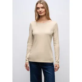 STREET ONE Langarmshirt Style Lanea mit U-Boot Ausschnitt beige 38 EU