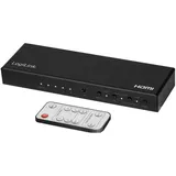 Logilink HDMI-Switch, 4x1-Port, 4K/60 Hz, HDCP, HDR, ARC, Audio-Extract, RC
