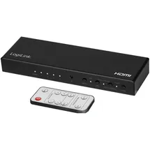 Logilink HDMI-Switch, 4x1-Port, 4K/60 Hz, HDCP, HDR, ARC, Audio-Extract, RC