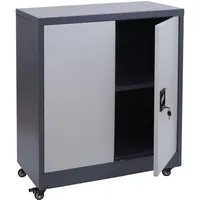 Mendler HWC-O50 Aktenschrank 98x80x40 cm dunkelgrau