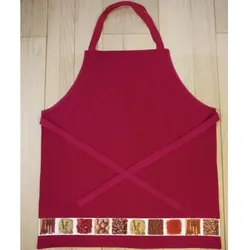 framsohn Kochschürze 'Gewürze' Waffel 68 x 76 cm Rot