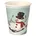 Trinkbecher Pappe to Go Ø 8 cm 50 Grün/Snowtime