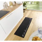 HANSE HOME Zala Living Cook & Clean Läufer rutschfest Küchenteppich Küche, Teppich Pflegeleicht, Schwarz,