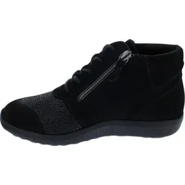 WALDLÄUFER M-IRA Bootie OrthoTritt 815M80-304-001, Nubukleder/ Minileostretch, schwarz, Schnürung u. Reißverschl., Weite M 37 1/2 - 37,5 EU (4,5 UK)