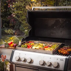 Grillrost.com Das Original Griddle 550 cm x 386 cm rostfrei Silber