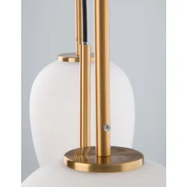 Nova Luce Lato 3-flg. E14 40 cm gold, opal