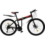 Begoniape 26 Zoll Mountainbike mit 21 Gang Schaltung, Scheibenbremse MTB Fahrrad, Balck Rot Federgabel Geschwindigkeits-Positionierungskette Fahrräder, Fahrrad für Herren Damen Heranwachsende...