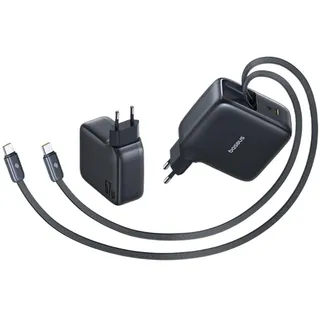 Baseus EnerCore CJ21 Charger Retractable 3C 67W EU Black