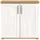 inn.furn Kommode Sideboard 95 x 92 cm Weiß / Naturbelassen