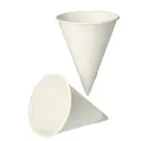 Papstar Spitzbecher, Zuckerrohrpapier 100 ml Ø 7 cm, 9,5 cm Weiss 88617 100ml