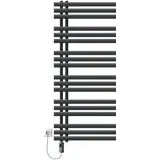 luxebath Iron Radiator Handtuchheizkörper Badheizkörper Anthrazit 60x140 Heizstab 900 W