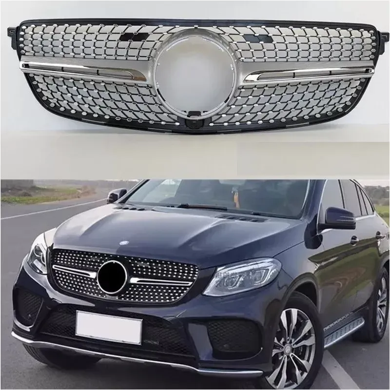 Verchromter Frontgrill für Mercedes‐Benz GLE‐Klasse (W166) GLE 350, GLE 400 2015–2018