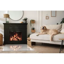 Tulup Glasbodenplatte Rechteck 100 x 70 x 0,4 cm Creme