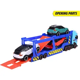 DICKIE Toys - Volvo Auto-Transporter (40 cm) mit 3 Spielzeugautos - Truck FH 16 mit Anhänger inklusive XC40 Recharge Modellautos, Licht und Sound, Spielzeug für Kinder ab 3 Jahre