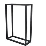 JAN KURTZ Kaminholzregal Holzmichel Metall 60 x 25 x 90 cm Schwarz