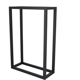 JAN KURTZ Kaminholzregal Holzmichel Metall 60 x 25 x 90 cm Schwarz