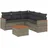 vidaXL Garten-Lounge-Set 5-tlg. grau