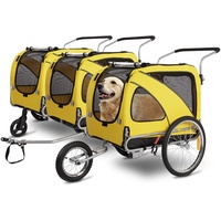SEPNINE Hunde Fahrradanhänger, 3-in-1 Hundeanhänger & Jogger,Fahrradanhänger Hunde-600D Oxford Canvas,Mit Reflektor Und Bremse,Maximale Belastung 40kg