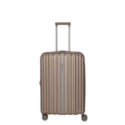 Travelite Paros Trolley M Cappuccino Koffer mit 4 Rollen Koffer