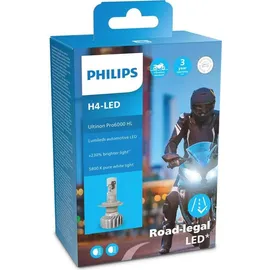 Philips Ultinon Pro6000 Boost gen2 Direct-fit H4-LED Moto, Scheinwerferlampe für Motorräder*,