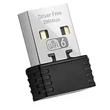 Rheross Wireless WiFi 6 Adapter AX286 802.11Ax Free Driver USB Netzwerkkarte für Win7/10/11 Computer Mini WiFi Receptor