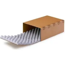 TransPak Noppenschaumverpackung Maße 300x200x100mm Schaumhöhe 40mm braun