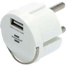 Brennenstuhl USB Steckdosenadapter 2,4A weiß