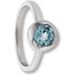 Silberring ONE ELEMENT "Blau Topas Ring aus 925 Silber" Gr. 58, silber, Fingerringe, Damen, 58, Silber 925 (Sterlingsilber), Damen Silber Schmuck